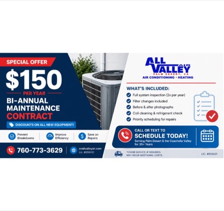 All Valley Air ad from a Spotlight card