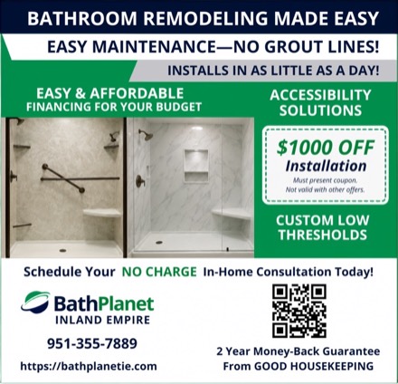 BathPlanet Inland Empire ad from a Spotlight card