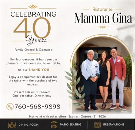 Ristorante Mamma Gina ad from a Spotlight card