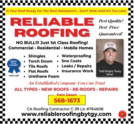 Reliable Roofing by TGY ad from a Spotlight card